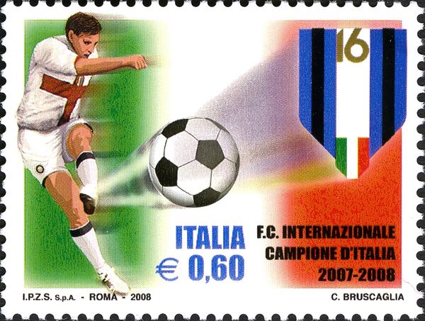 Soccer Player, Ball and Logo