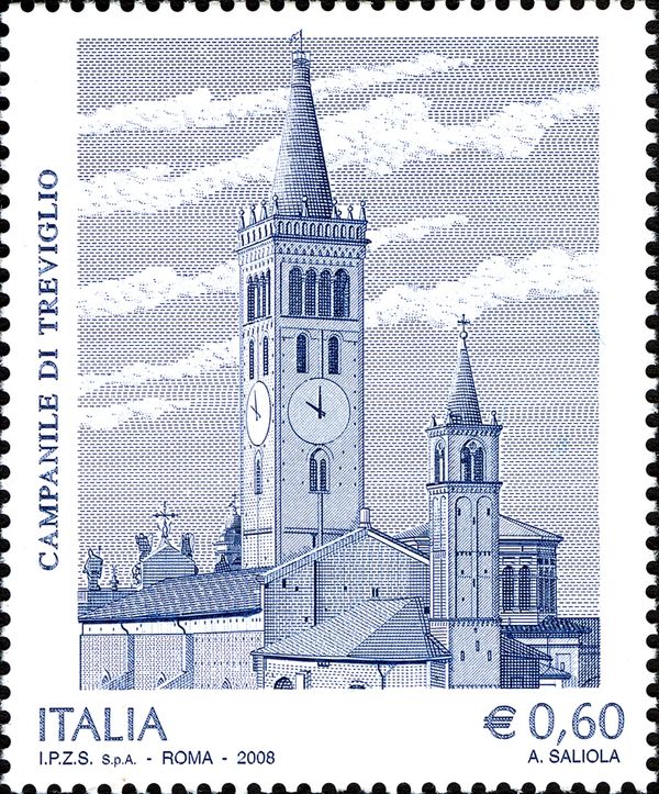 Millennial bell tower of Treviglio Basilica San Martino