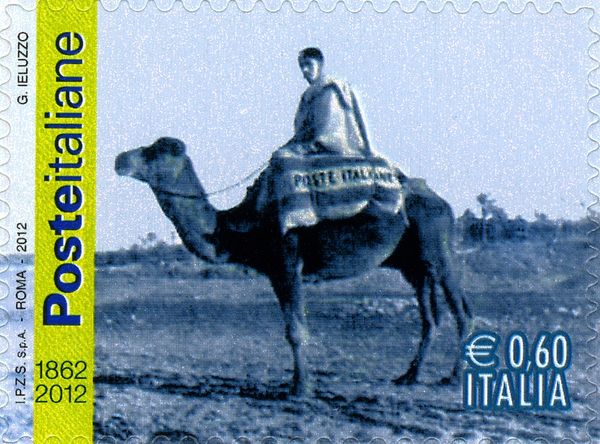 150th Anniversary Italian Postal Service - Postman on Camel