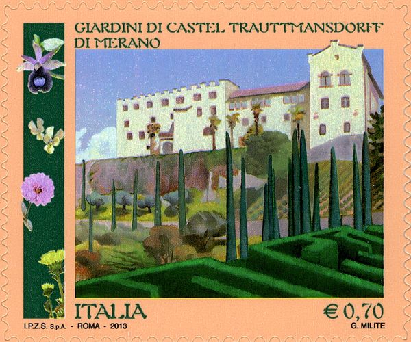Gardens of Trauttmansdorff Castle in Merano