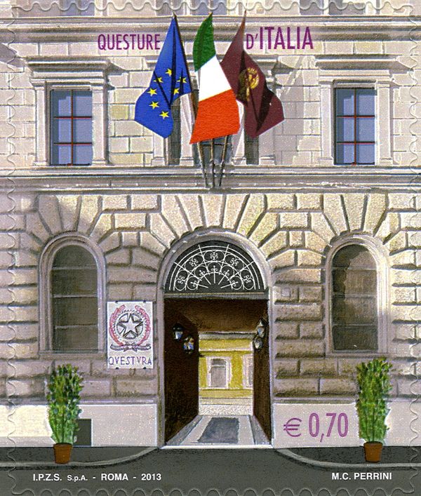 Facade of the Central Police Headquarters in Rome