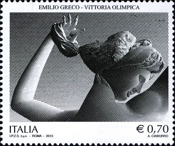 Detail of the “Vittoria Olimpica” Sculpture by Emilio Greco
