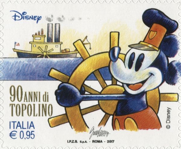 Mickey Mouse Drives the Boat