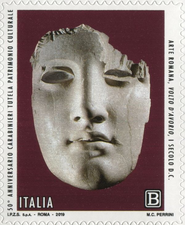 Face of Ivory Sculpture from First Century Rome