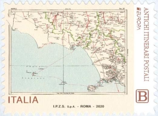Old Map of Campania and Lazio