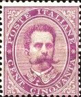 Effigy of Umberto I within an oval