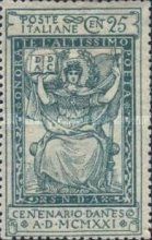 Figure of Italy front of the flag