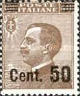 King Vittorio Emanuele III (1869-1947) facing left, ovpt.t