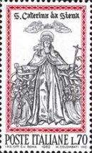 St. Catherine of Siena, laid paper