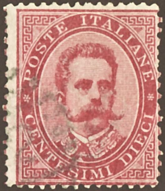 Effigy of Umberto I within an oval