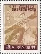 Worker  building a connection to South Korea