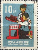 Children with model house