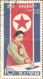 Woman at the ballot box