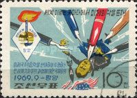 President Nixon is attacked with pens
