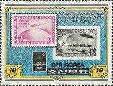 Stamps Zeppelin sets 1m and 30k
