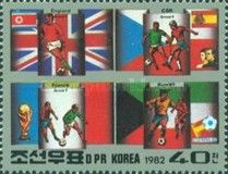 Flags from England, Czechoslovakia, France, Kuwait