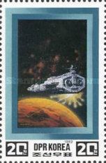 Spaceship over planet