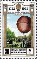 Charles' hydrogen balloon landing at Nesle