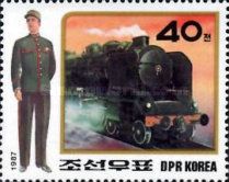Train conductor, steam locomotive