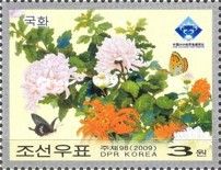 Dahlias, butterflies