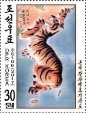 Korean Tiger as Map of Korean Peninsula