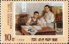 Kim Il Sung with his mother