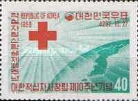 Red cross and Korea map