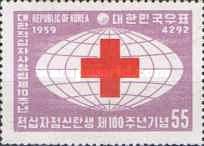 Red Cross superimposed on globe