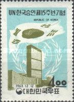 Korean Flag and UN Headquarters