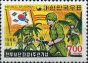 Soldiers and Flags of Korea and Vietnam
