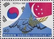 Korean and Singapore flags