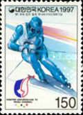 A dashing skier