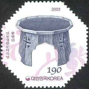 Small portable wooden dining table - Punghyeol-ban