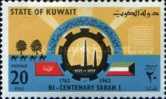 Cogwheel, oil wells, camels and modern buildings