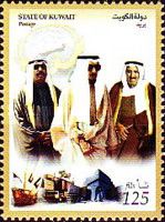 Sheikhs, dhow, eagle and Truck at port