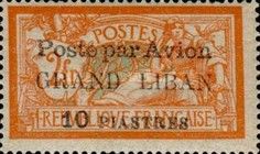 Type Merson overprinted and Lebanese surcharge