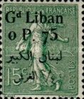 Type Semeuse overprinted and Lebanese surcharge