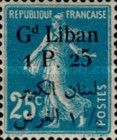 Type Semeuse overprinted and Lebanese surcharge