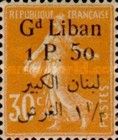 Type Semeuse overprinted and Lebanese surcharge