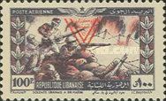 Soldiers at Bir Hacheim with V (Victory)