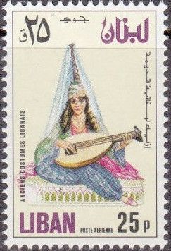 Woman playing mandolin