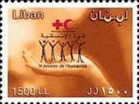 Hand and logo of Red Cross - Red Crescent