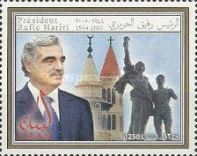 Pres. Hariri - mosque & church and statues