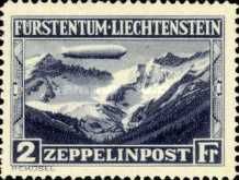Zeppelin over Naafkopf Falknis Range