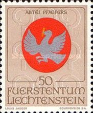 Pigeon, coat of arms of the Pfaefers Abbey