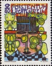 Hommage to Liechtenstein by Friedensreich Hundertwasser