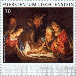 "The Adoration of the Shepherds", Matthias Stomer (1642)