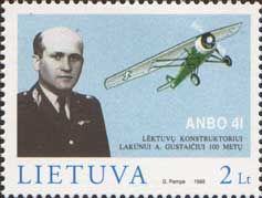 A. Gustaitis (Pilot and Aircraft Constructor) and Plane ANBO