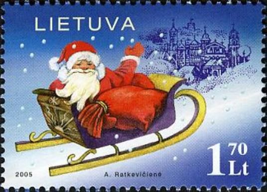 Father Christmas in Sleigh with Presents