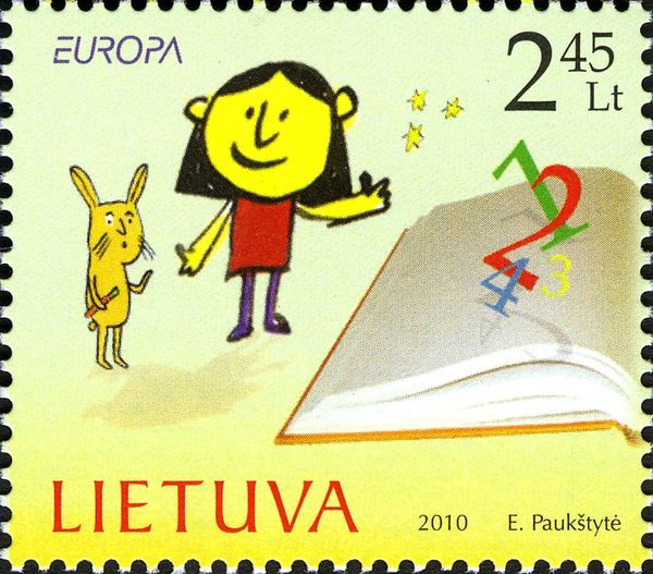 Book, Girl, Rabbit and Numbers